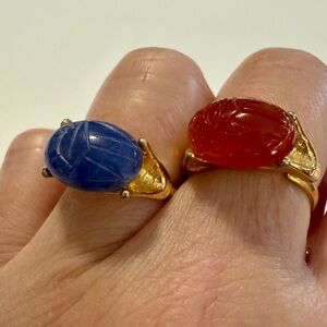 Set of 2 Scarab Rings